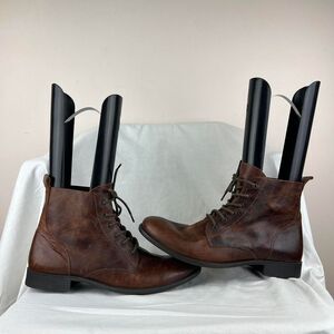 Jeffrey Tyler Brown Leather Lace Up Boots Size 11